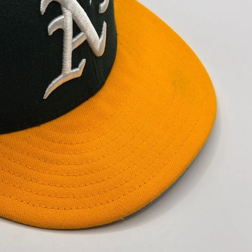 Oakland Athletics New Era On Field Hat Cap 2018 50 Years A's Patch Fitted 7 1/2